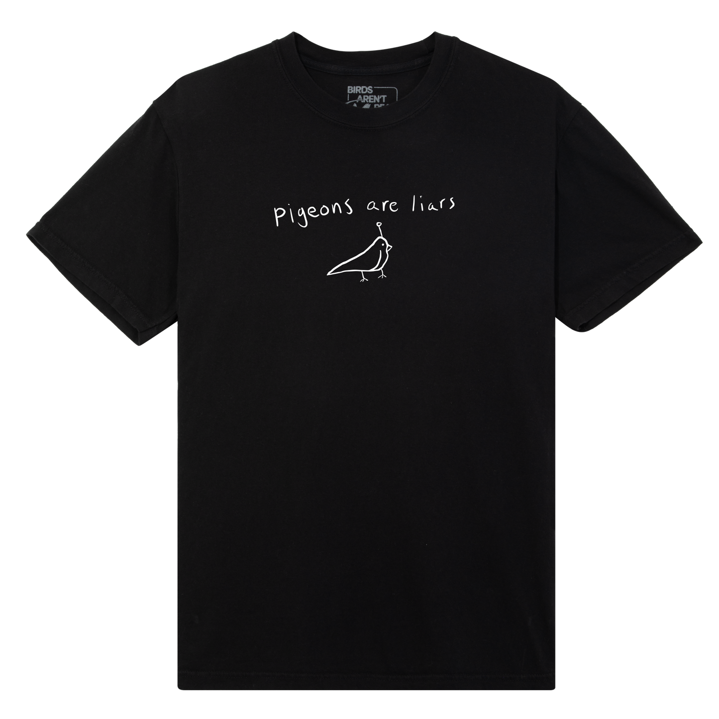 Pigeons are Liars | Black T-Shirt