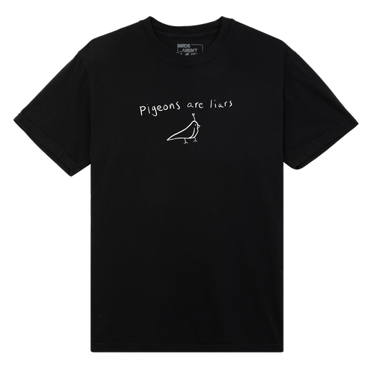 Pigeons are Liars | Black T-Shirt